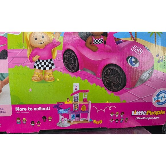 Barbie Little People Convertible Car with Sounds & 2 Figures Toddler Toy - Picture 9 of 9